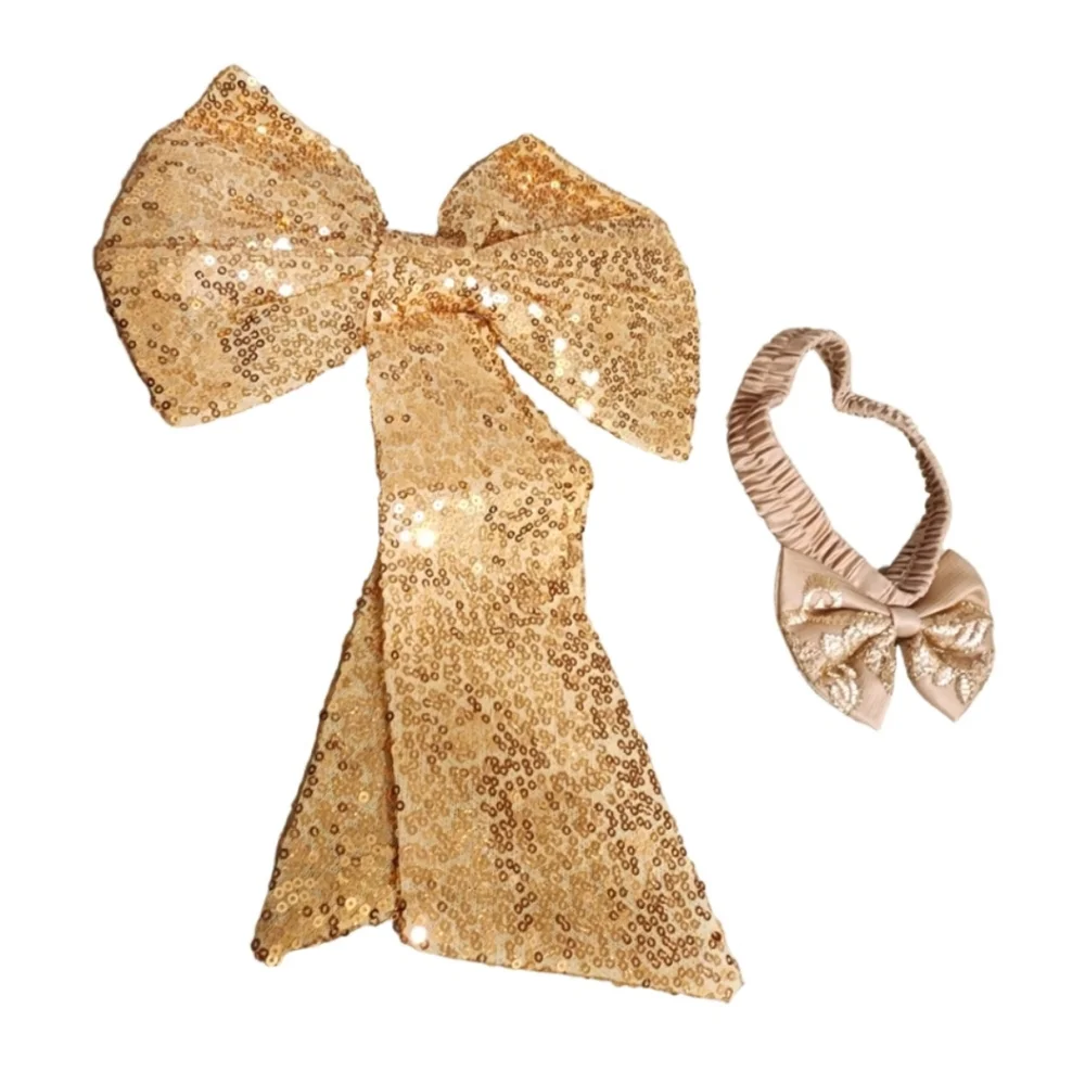 Toddler Girls Gold Party Dress Size 4T